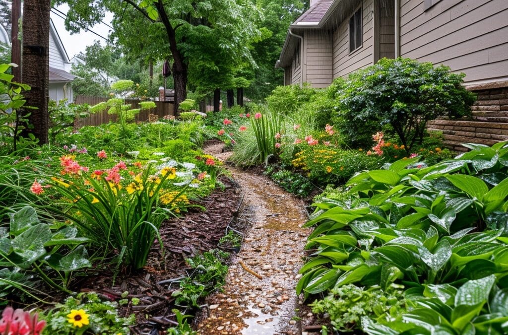 Jardin de pluie : Aménagez un espace écologique qui collecte et utilise l’eau de pluie !