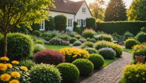 jardin bien aménagé avec fleurs et espaces verts